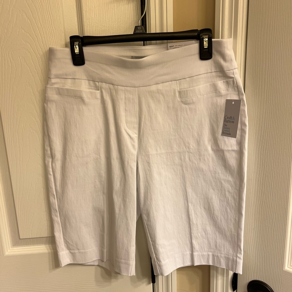 Croft & Barrow White Bermuda Shorts